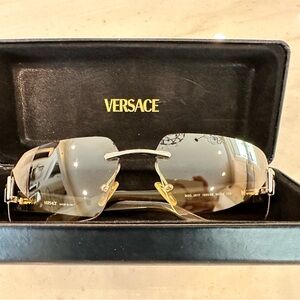 Versace Tortoise Shell Sunglasses with silver Detail